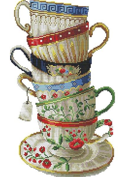 Dıy Damgalı Ş Fincanı Öncesi Noel Hediyesi 28 × 42CM 14CT (Yurt Dışından) modelleri