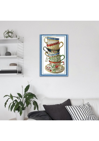 Dıy Damgalı Ş Fincanı Öncesi Noel Hediyesi 28 × 42CM 14CT (Yurt Dışından) indirimleri