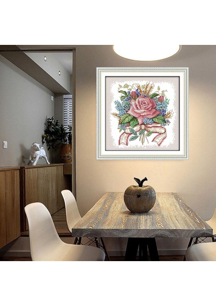 Çiçek Damgalı Kanaviçe Çapraz Ş 11 35 × 35CM 11CT (Yurt Dışından) fiyatları