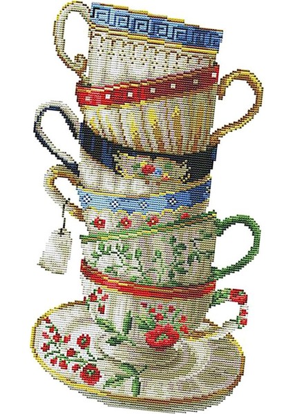 Dıy Damgalı Ş Fincanı Öncesi Noel Hediyesi 35 × 54CM 11CT (Yurt Dışından) fiyatları