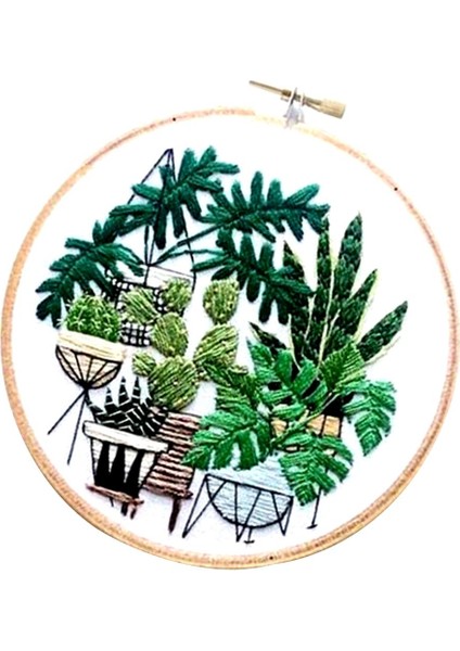 Dıy El Yapımı Nakış Başlangıç Bitkiler Damgalı Çapraz Ş EC009 (Yurt Dışından)