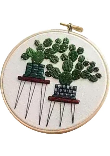 Dıy El Yapımı Nakış Başlangıç Bitkiler Damgalı Çapraz Ş EC007 (Yurt Dışından)