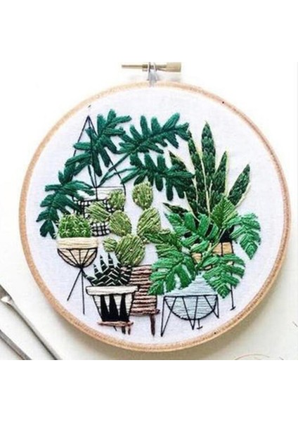 Dıy El Yapımı Nakış Başlangıç Bitkiler Damgalı Çapraz Ş EC009 (Yurt Dışından) fırsatları