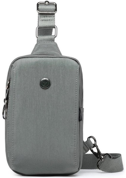 Krinkıl Kumaş Bodybag Uniseks Metalik Postacı Çantası BC 3105 - Metalik Koyu Yeşil