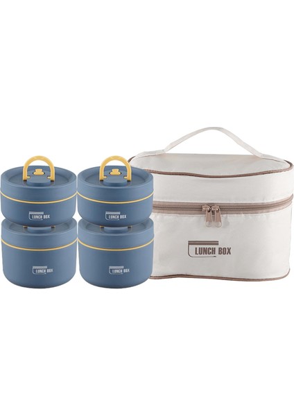 4 Yalıı Öğle Ği Kutusu Öğle Ği Kapları Snack Box Bento Box For Blue (Yurt Dışından)