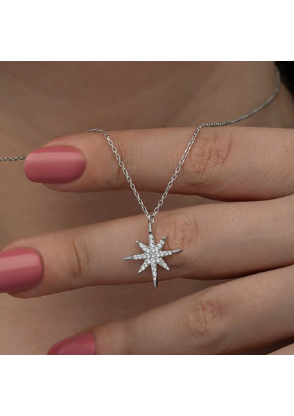Gümüş Kutup Yıldızı Kadın Kolye fiyatları