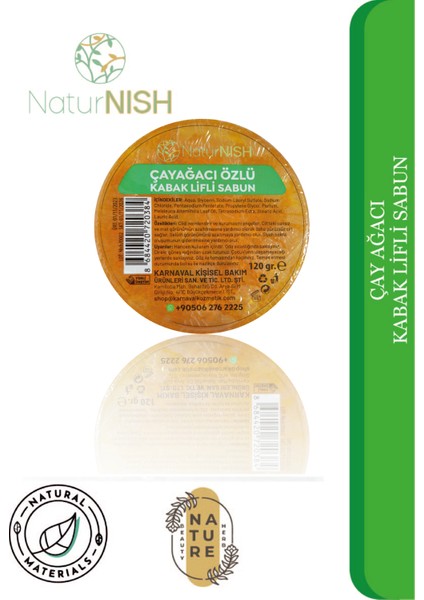 Doğal Yuvarlak Kabak Lifli Çay Ağacı Özlü Sabun fiyatları