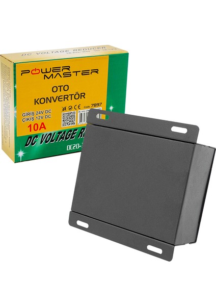 Powermaster 24-12 Volt 10 Amper Oto Konvertör 24 Volt 12 Volt Düşürücü Dönüştürücü