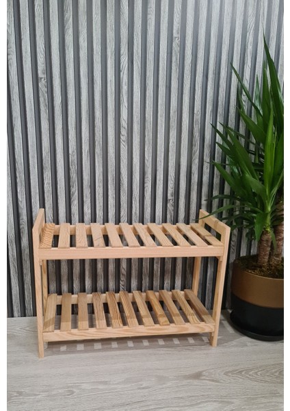 2'li Ahşap Ayakkabılık,banyo Düzenleyici Raf, Çiçeklik 60*25*40 fiyatları