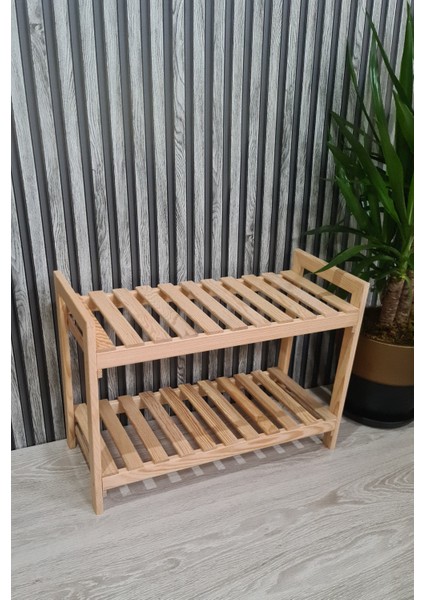 2'li Ahşap Ayakkabılık,banyo Düzenleyici Raf, Çiçeklik 60*25*40 modelleri