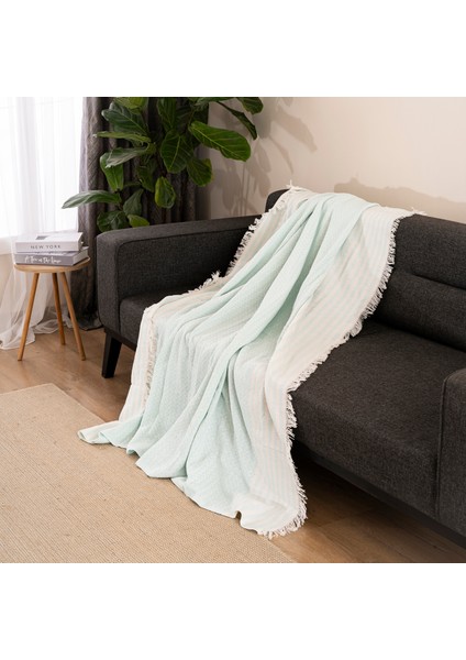 Naturel Koltuk Örtüsü/şalı Mint