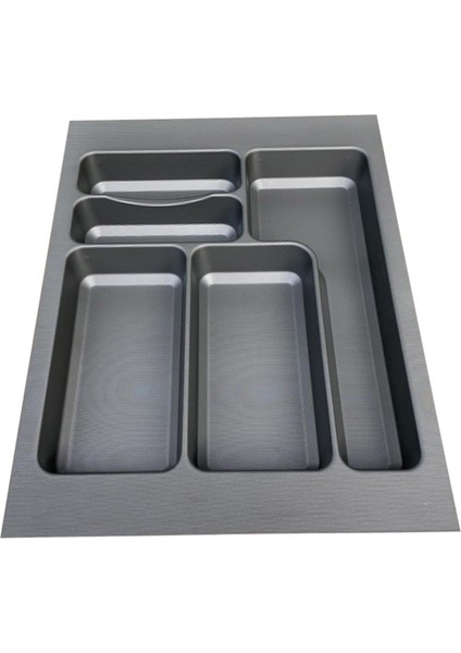 Versa Antrasit Dokulu Çekmece Içi Kare Plastik Kaşıklık 39 x 49