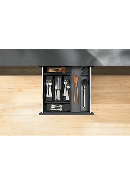Ambia-line Çekmece İçi Kaşıklık Antrasit-mat Siyah 120 Cm. Modül Zc7s500bs3-120