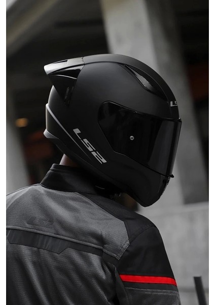 Rapıd 2 Race Mat Siyah Kask (Siyah+Şeffaf Cam+Spoıler)