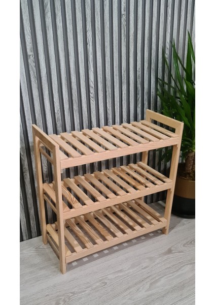 3'lü Ahşap Ayakkabılık,banyo Düzenleyici Raf, Çiçeklik 60*25*60 fiyatları