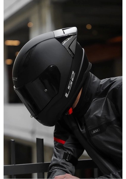 Rapıd 2 Race Mat Siyah Kask (Siyah+Şeffaf Cam+Spoıler)