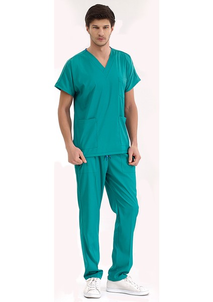 Ameliyathane Yeşili Lüks Likralı Üniforma Takımlar Yüksek Kaliteli Likralı Scrubs fiyatları