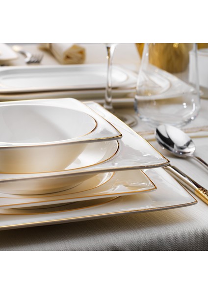 Glamor Pure Yemek Takım-60 Parça-Gold