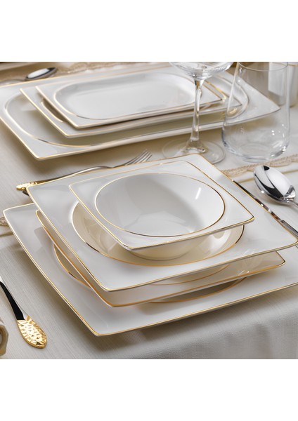 Glamor Pure Yemek Takım-60 Parça-Gold