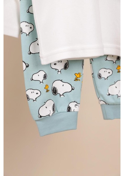 09-36 Ay Erkek Bebek Ekru Renk Snoopy Lisanslı Takım fırsatları