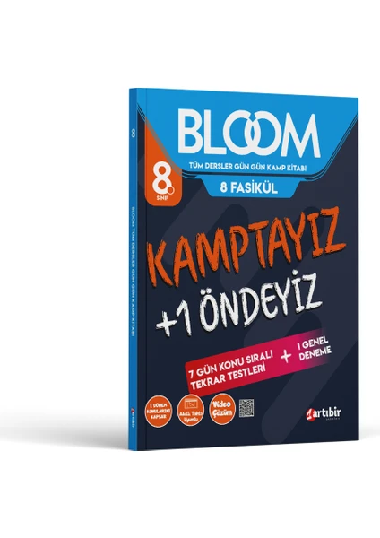 Artıbir Yayınları 8. Sınıf Tüm Dersler Gün Gün Kamp Kitabı Soru Bankası 8 Fasikül