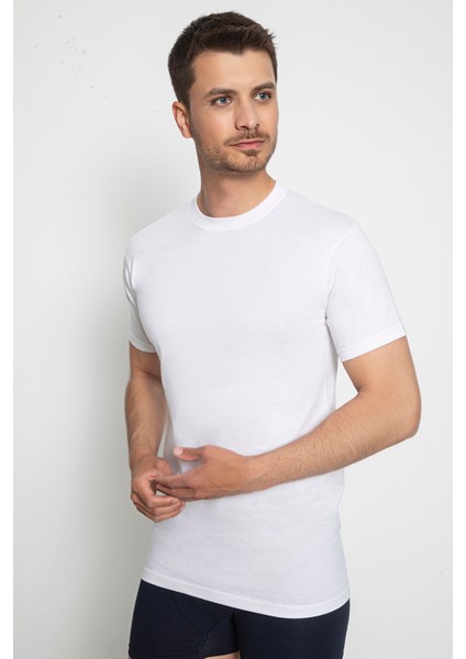 - 2 Adet 100 % Pamuk Penye Süprem Likralı Amerikan Yaka Kısa Kollu Atlet-T-Shirt- 910 fırsatları