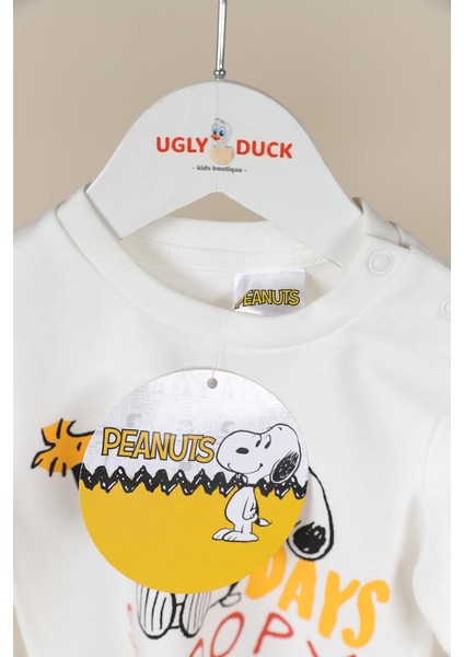 03-18 Ay Erkek Bebek Ekru- Mint Yeşili Snoopy Lisanslı Üçlü Takım fiyatları