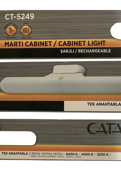 CT-5249 3W Beyaz-Günışığı-Sarı Işık (3 Farklı Renk Modu) Şarjlı Mıktanıslı Işık (8 Adet)