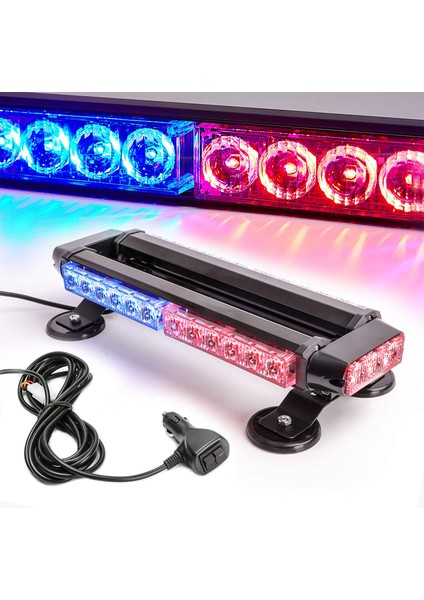 Çakar Lamba Çift Taraflı 30 LED Mavi-Kırmızı 38*16,5*7,5 cm 12-24V / LAPA522 fiyatları