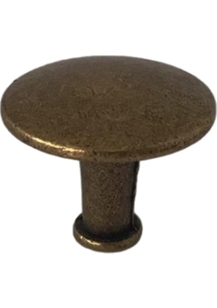 Düz Düğme Antik Sarı Kulp Mobilya Çekmece Dolap Kapak Kulbu Metal Kulp Aksesuarları Vidalı