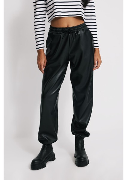 Suni Deri Jogger modelleri