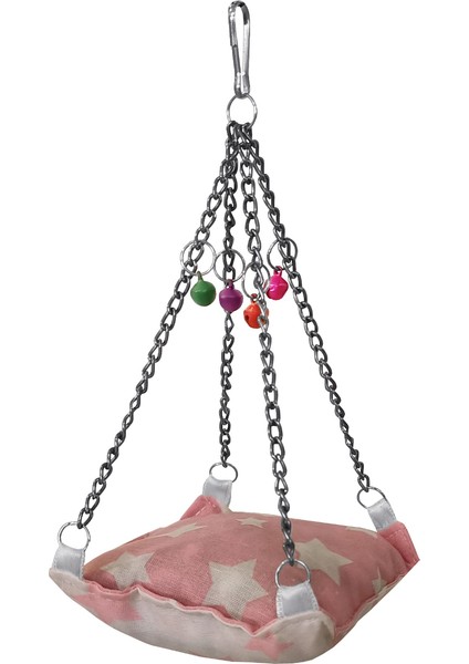 Yıldız Desenli Minder ve Çanlı Kuş Hamağı 9*9-18 cm
