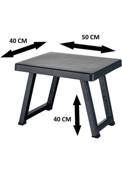 Portatif Katlanabilir Plastik Sehpa Antrasit