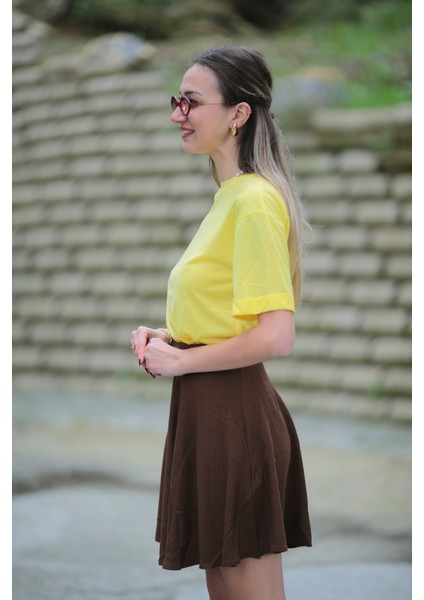 Yırtmaçlı Oversize T-Shirt