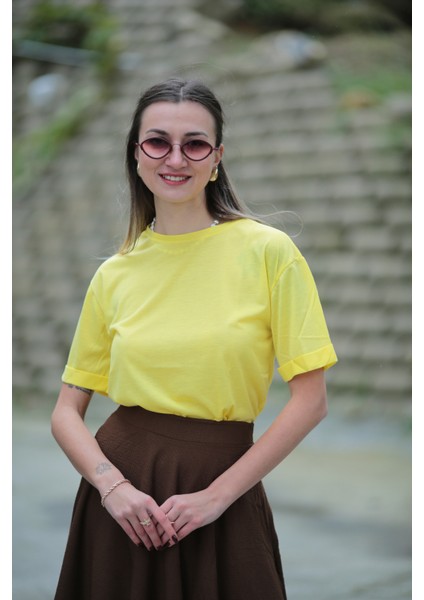 Yırtmaçlı Oversize T-Shirt modelleri