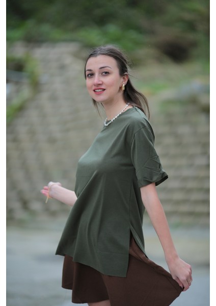 Yırtmaçlı Oversize T-Shirt fiyatları