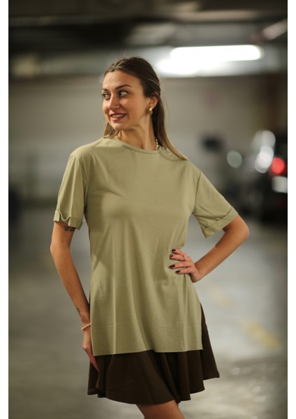 Yırtmaçlı Oversize T-Shirt fiyatları