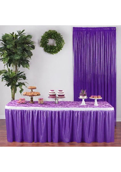 Mor Masa Eteği - Doğum Günü - Parti - Kına - Nişan - Etkinlik - Roll Up