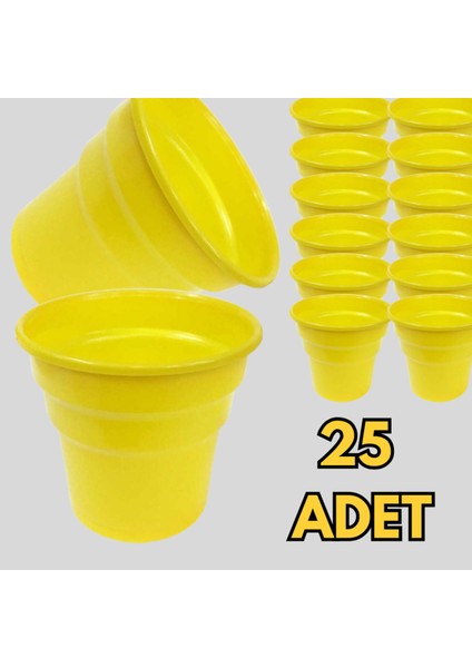 Sarı Plastik Bardak 25 Adet