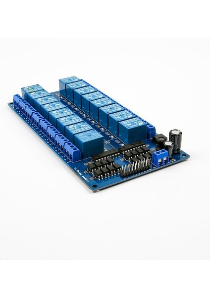 DC 5V 16 Kanal Röle Modülü - Işık Bağlantılı ve Dahili Güç Kaynağı LM2596S Destekli