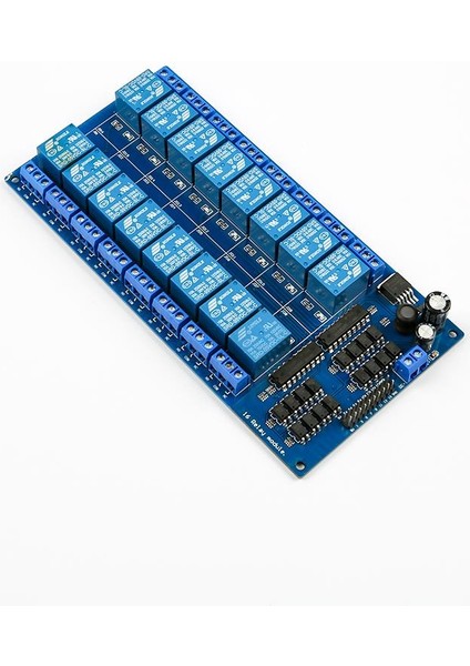 DC 5V 16 Kanal Röle Modülü - Işık Bağlantılı ve Dahili Güç Kaynağı LM2596S Destekli