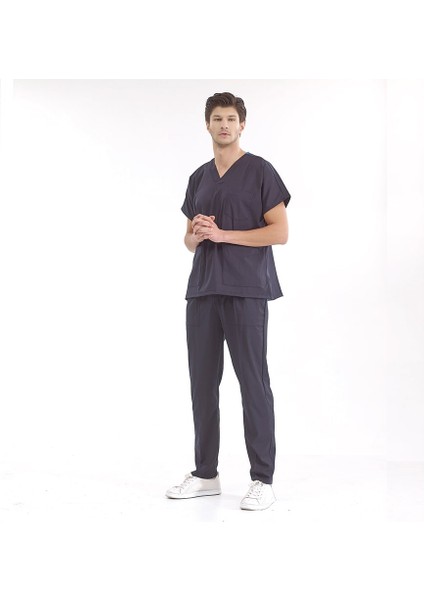 Lacivert Lüks Likralı Üniforma Takımlar Yüksek Kaliteli Likralı Scrubs fiyatları