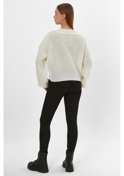 Balon Kollu Polo Yaka Kazak (B22-5756) fiyatları