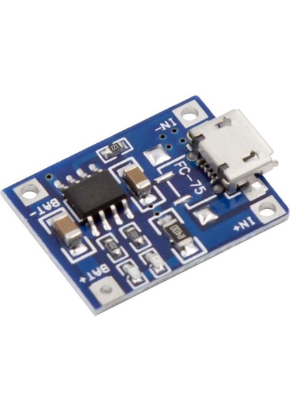 TP4056 1A Lityum Batarya Şarj Micro USB Modülü