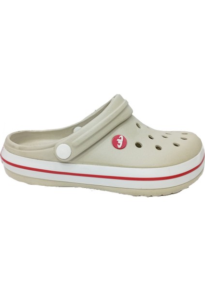 bella E195-23 Medical Sabo Unisex Terlik Bej Beyaz Kırmızı