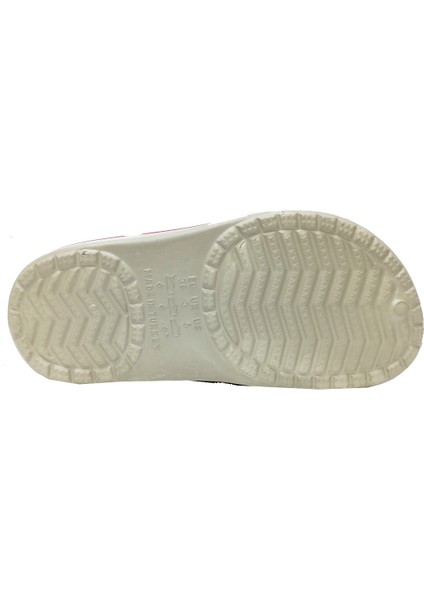 bella E195-23 Medical Sabo Unisex Terlik Bej Beyaz Kırmızı