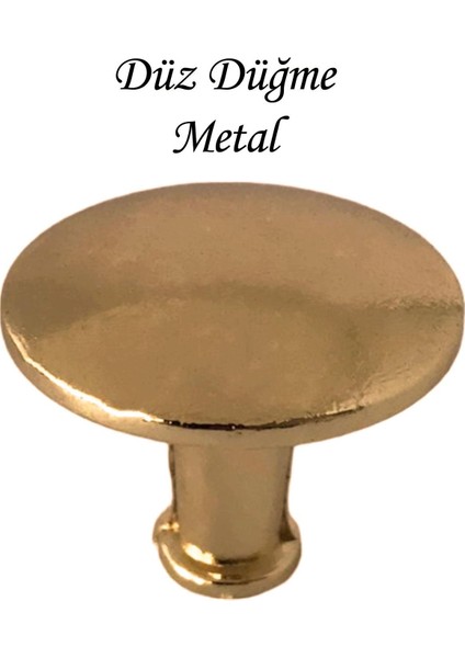 Düz Düğme Altın Gold Kulp Mobilya Çekmece Dolap Kapak Kulbu Metal Kulp Aksesuarları Vidalı
