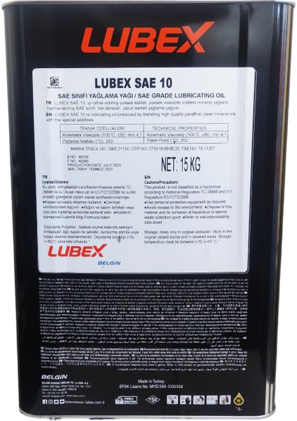 Sae 10 15 kg Tnk fiyatları