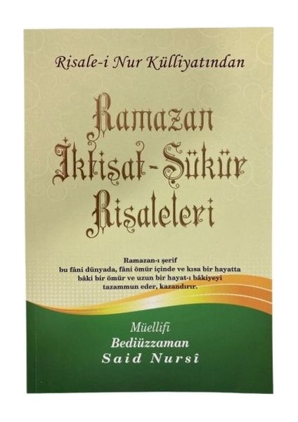Ramazan-Iktisat-Şükür Risaleleri Büyük Boy