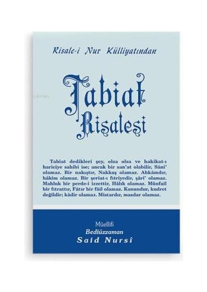 Tabiat Risalesi